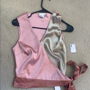 Satin wrap blouse. Brand is MP|C. New with tags!